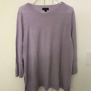 J.Crew Lavender Crew Neck Split Tunic Sweater XL